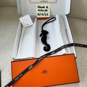 SOLD NIB RARE Hermes Paris Seahorse (Hippocampe) Charms